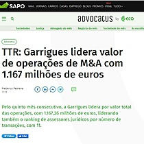 TTR: Garrigues lidera valor de operaes de M&A com 1.167 milhes de euros